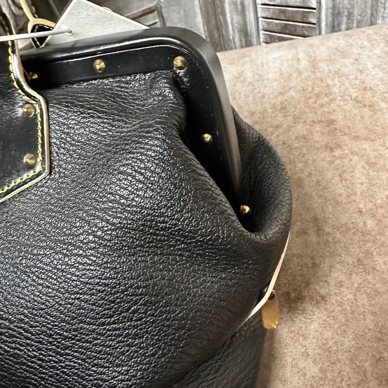 LV suhali蘇哈里黑色牛皮手提包-23