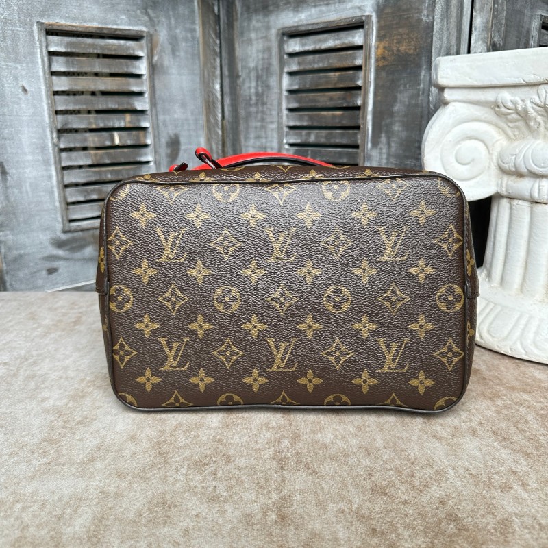 LV noe neo 老花紅色水桶包-5
