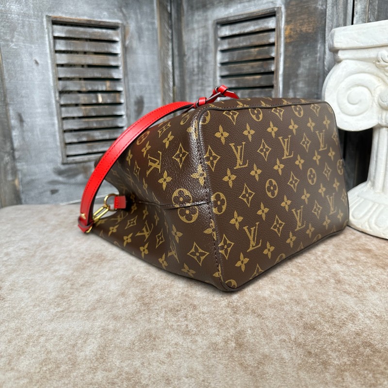 LV noe neo 老花紅色水桶包-7