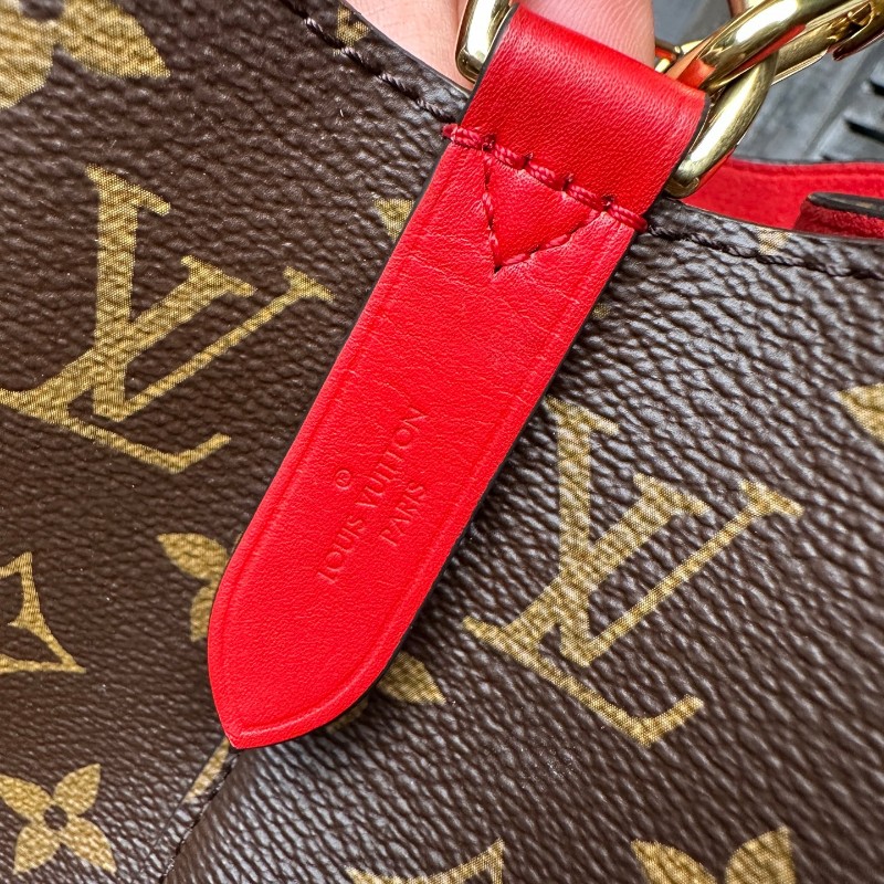 LV noe neo 老花紅色水桶包-13