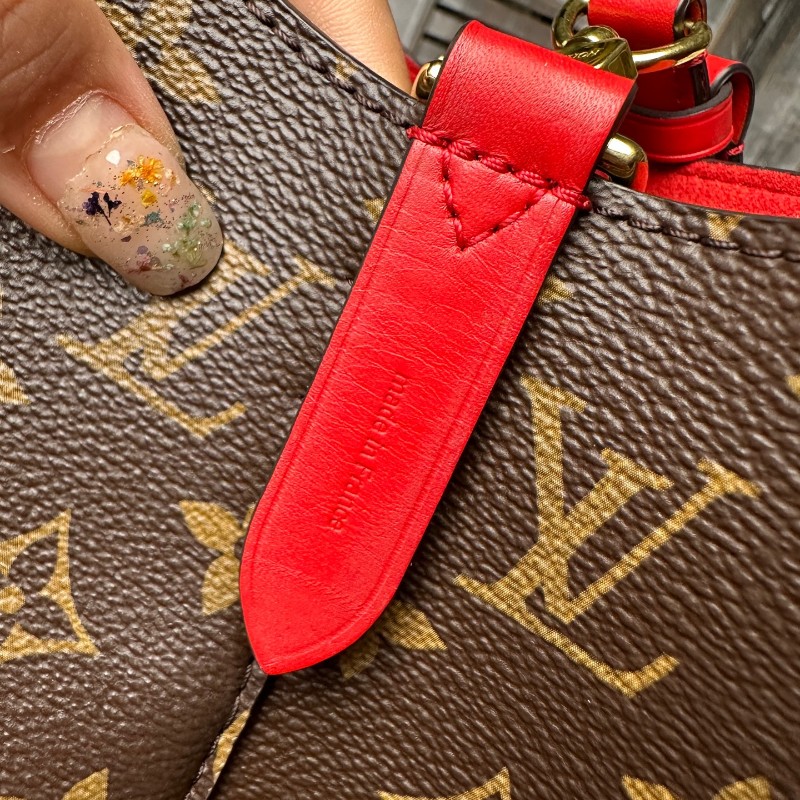 LV noe neo 老花紅色水桶包-15