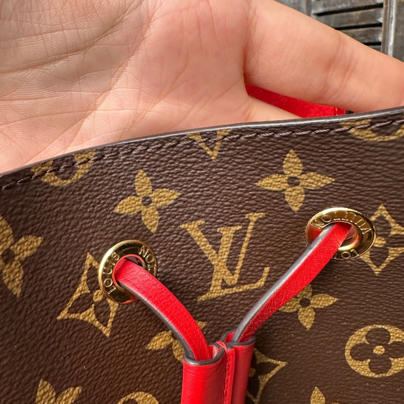 LV noe neo 老花紅色水桶包-19