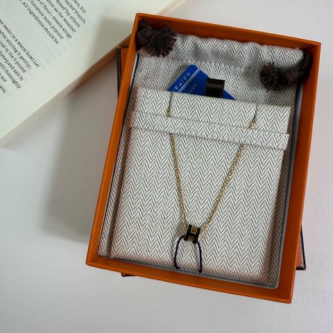 Hermes 愛馬仕 popmini 項鍊黑色 99新 很新