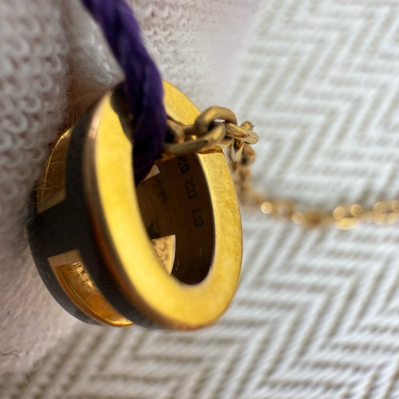 Hermes 愛馬仕 popmini 項鍊黑色 99新 很新-2