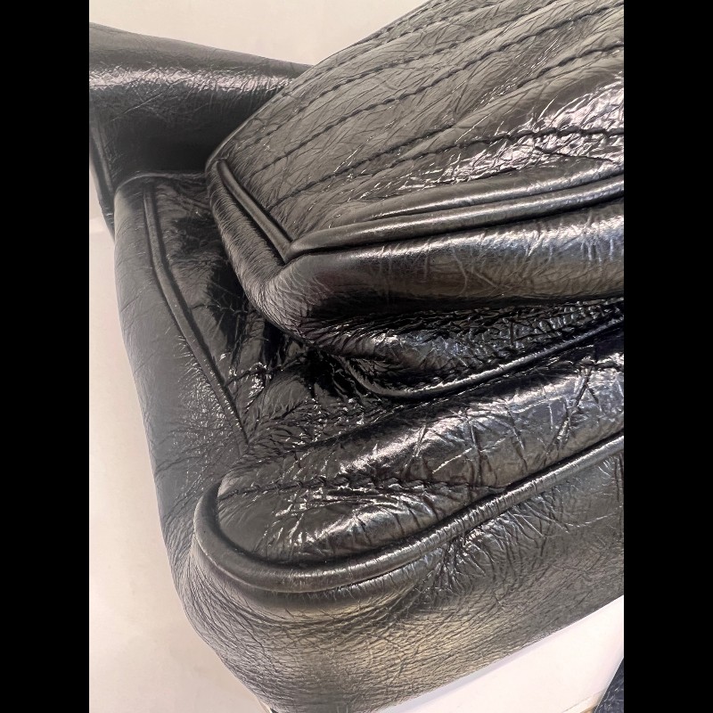 YSL Niki大號 鏈條包黑色油蠟牛皮肩背包-2