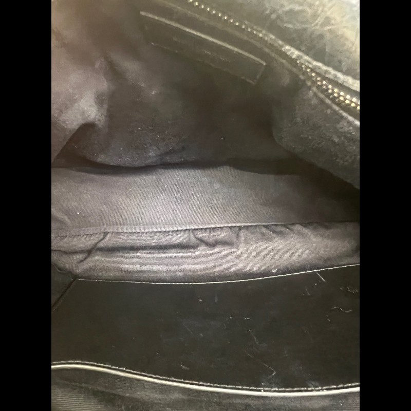 YSL Niki大號 鏈條包黑色油蠟牛皮肩背包-4