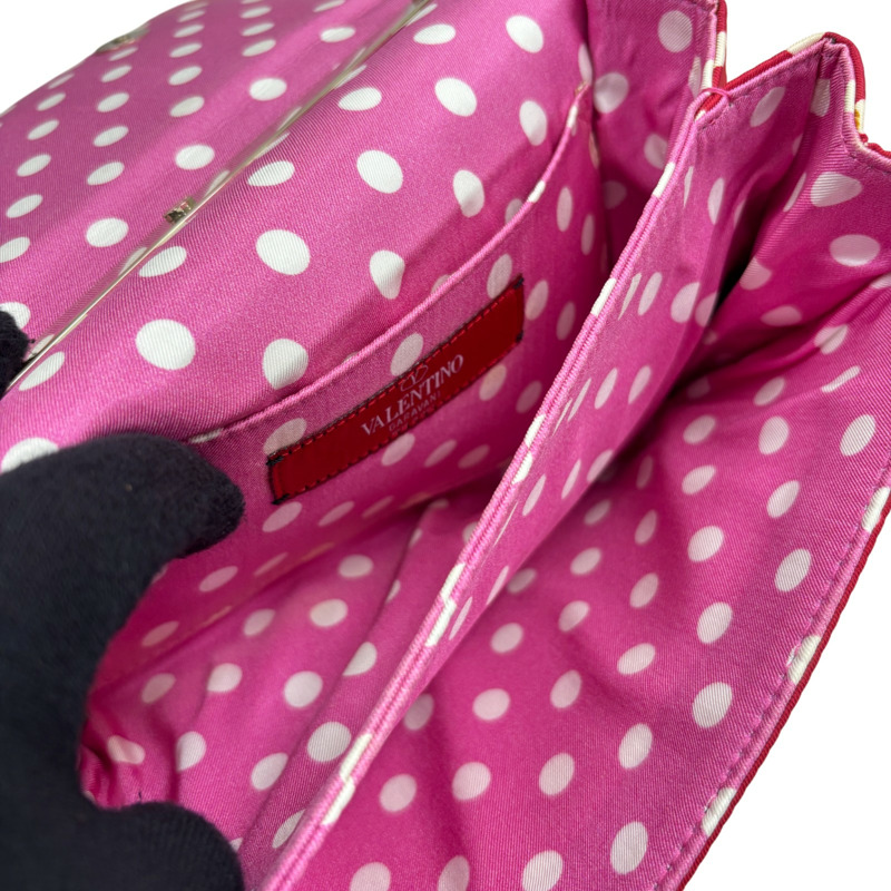 紅色 帆布 VaVaVoom Pop Pois 肩背包 【Valentino 范倫鐵諾】-6
