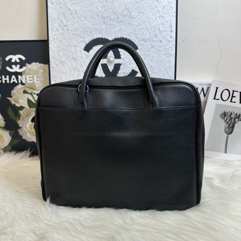 Hermes 黑色 Steve Besace系列 Steve 牛皮郵差包 電腦公事包-1