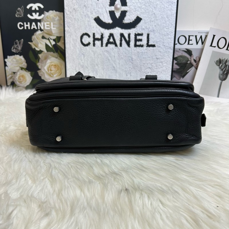 Hermes 黑色 Steve Besace系列 Steve 牛皮郵差包 電腦公事包-4