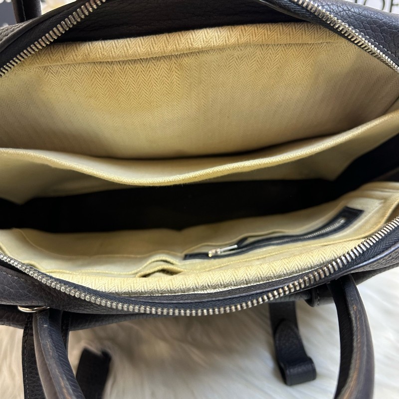 Hermes 黑色 Steve Besace系列 Steve 牛皮郵差包 電腦公事包-5