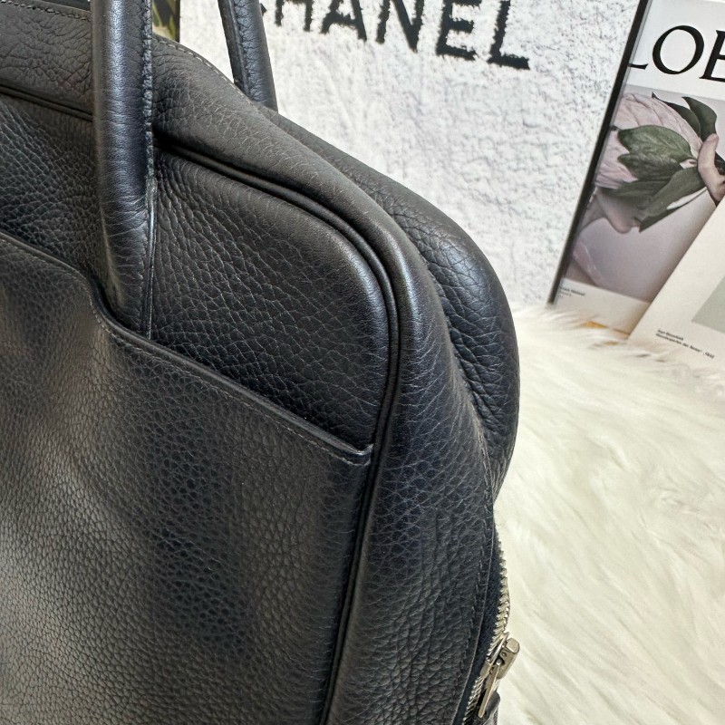 Hermes 黑色 Steve Besace系列 Steve 牛皮郵差包 電腦公事包-12