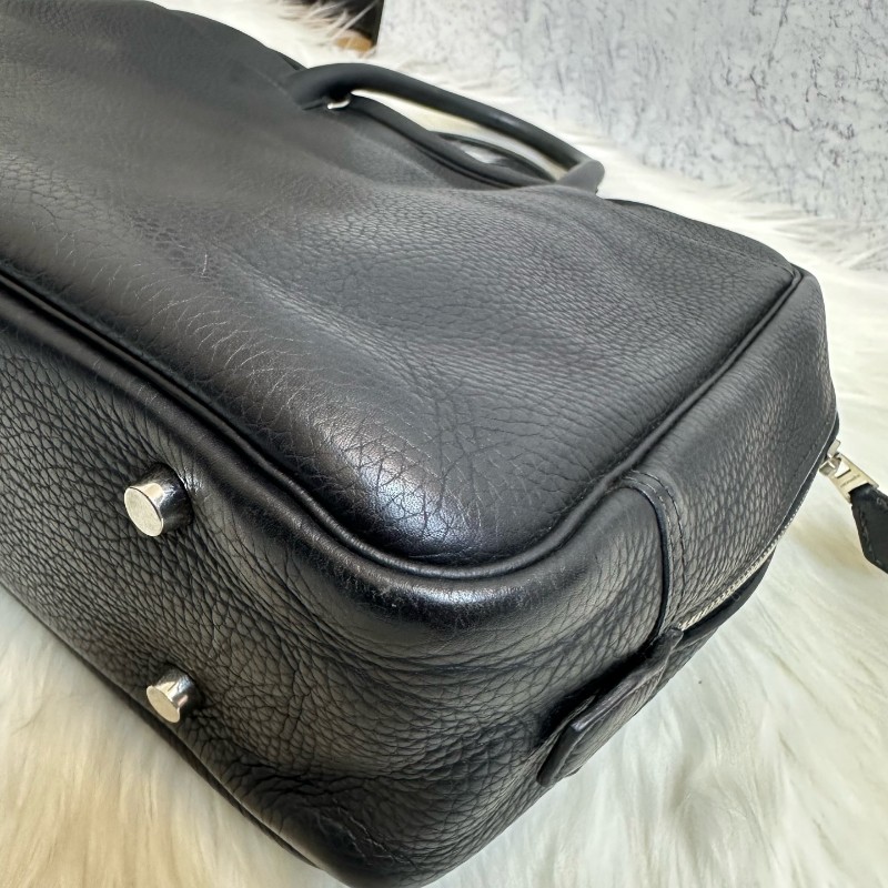 Hermes 黑色 Steve Besace系列 Steve 牛皮郵差包 電腦公事包-15