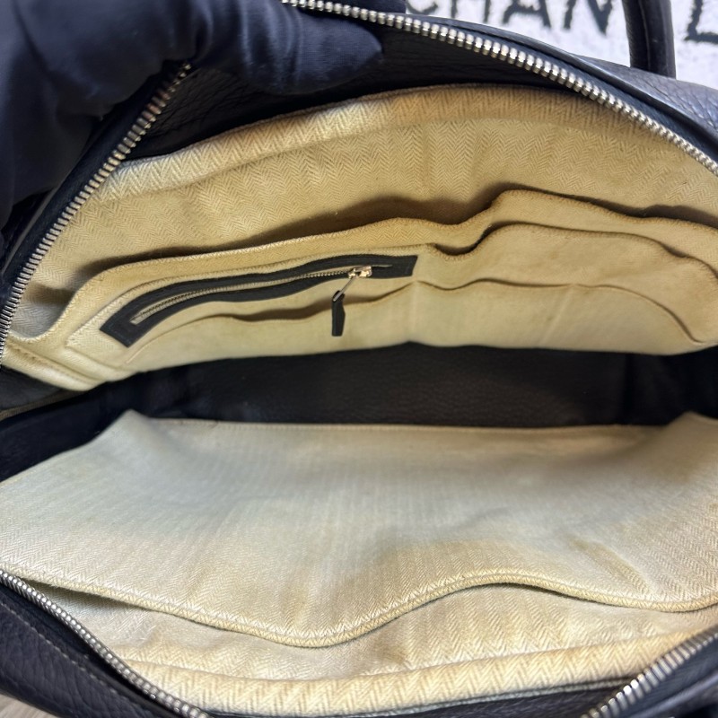 Hermes 黑色 Steve Besace系列 Steve 牛皮郵差包 電腦公事包-17