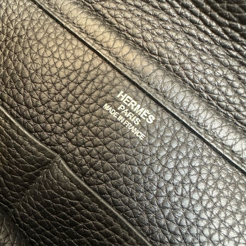 Hermes 黑色 Steve Besace系列 Steve 牛皮郵差包 電腦公事包-18