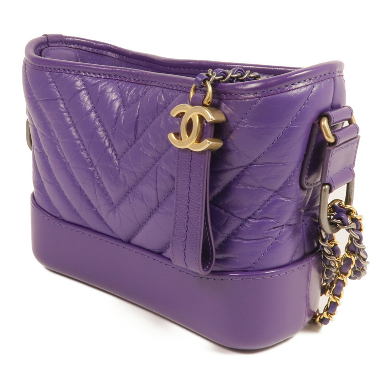 CHANEL 牛皮皮革Gabrielle Mini鏈帶肩背袋-2