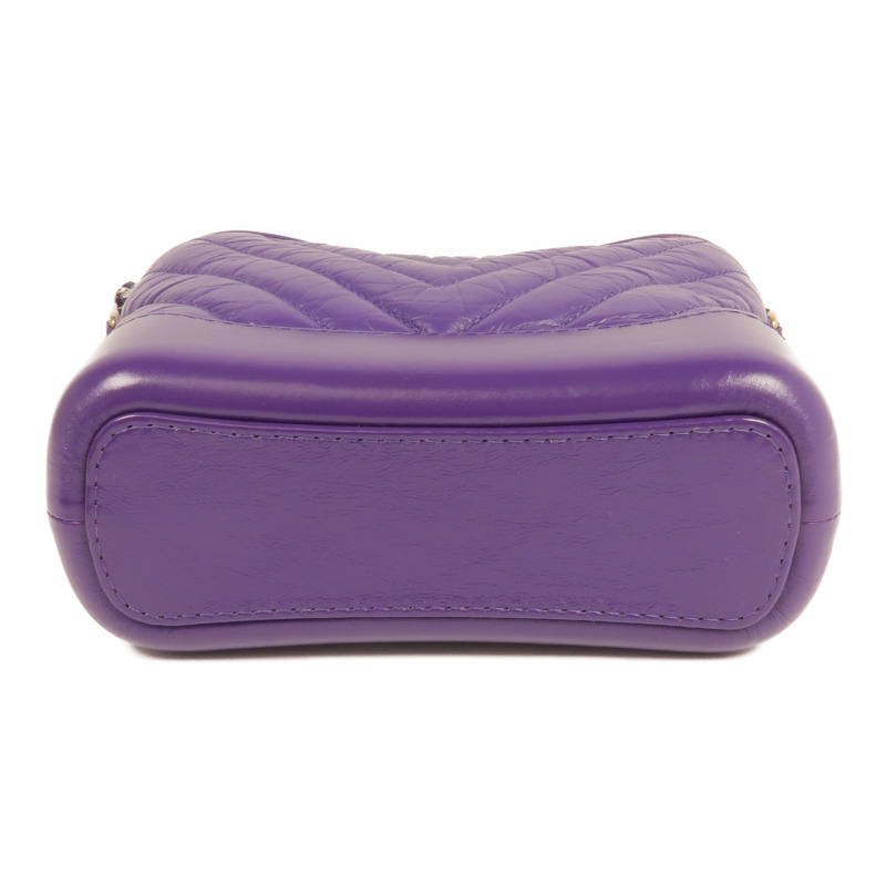 CHANEL 牛皮皮革Gabrielle Mini鏈帶肩背袋-3