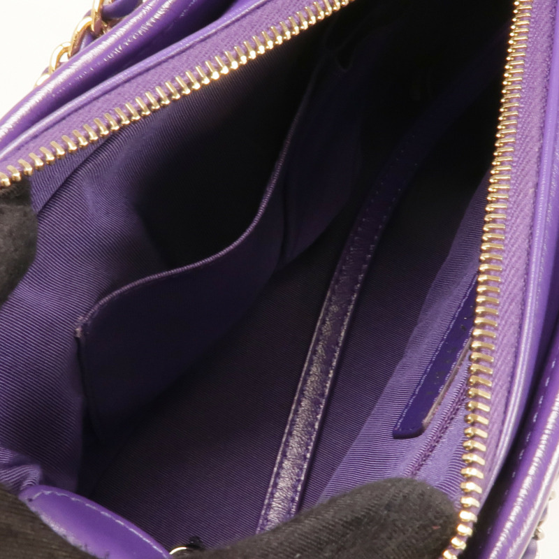 CHANEL 牛皮皮革Gabrielle Mini鏈帶肩背袋-4