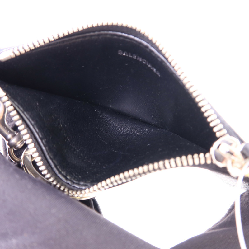 BALENCIAGA 塗層帆布Card Case銀扣卡片套-4