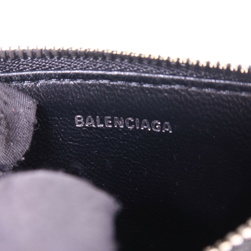 BALENCIAGA 塗層帆布Card Case銀扣卡片套-5
