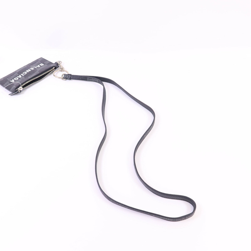 BALENCIAGA 塗層帆布Card Case銀扣卡片套-11