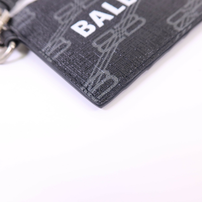 BALENCIAGA 塗層帆布Card Case銀扣卡片套-13