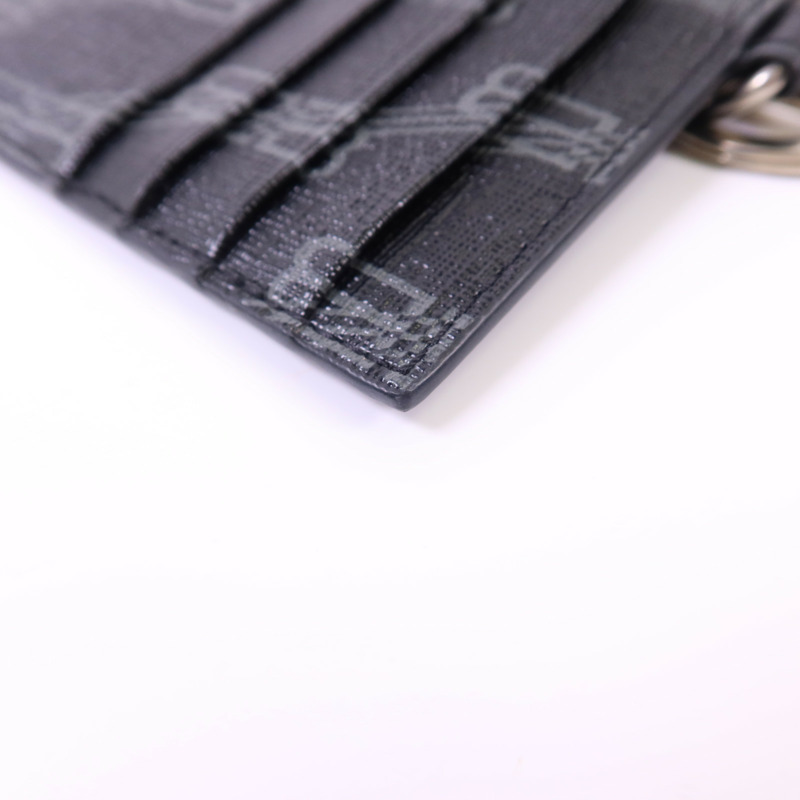 BALENCIAGA 塗層帆布Card Case銀扣卡片套-14