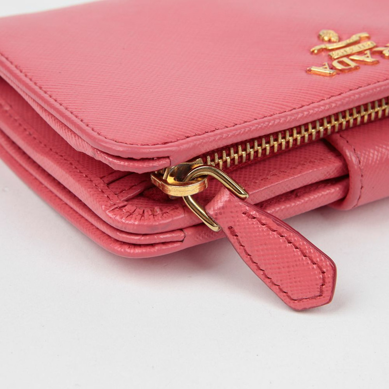 PRADA 1M1225 金屬Logo迷你錢包-8