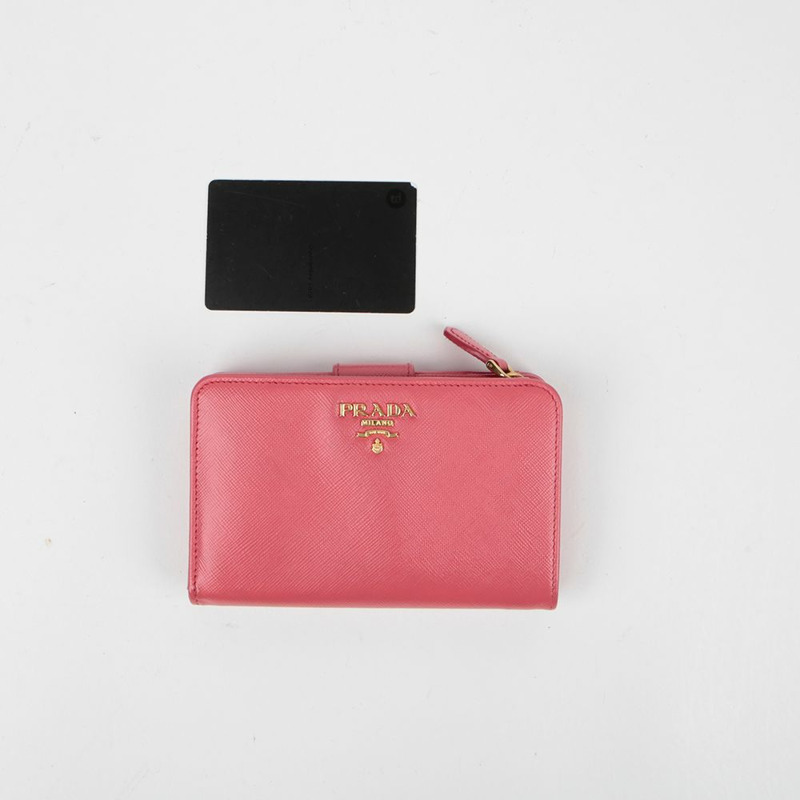 PRADA 1M1225 金屬Logo迷你錢包-12