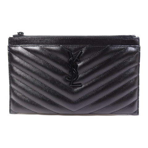 SAINT LAURENT 牛皮皮革Pouch手拿包