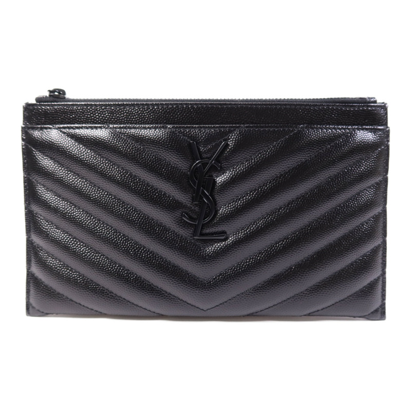 SAINT LAURENT 牛皮皮革Pouch手拿包-0