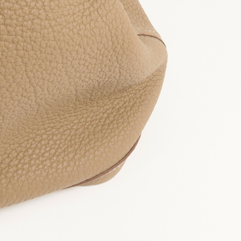 HERMES Negonda皮革Garden Party PM銀扣手挽袋Etoupe-15