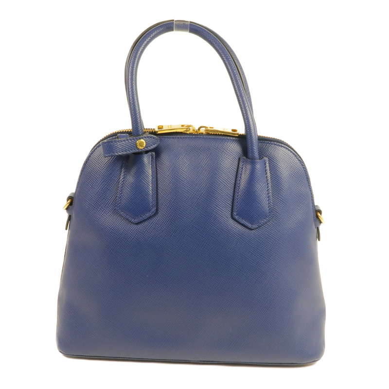 PRADA Saffiano皮革Saffiano Lux Dome Bag金扣手挽肩背兩用袋-1