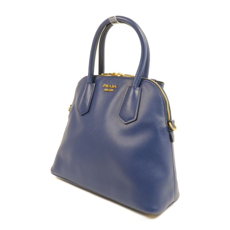 PRADA Saffiano皮革Saffiano Lux Dome Bag金扣手挽肩背兩用袋-2