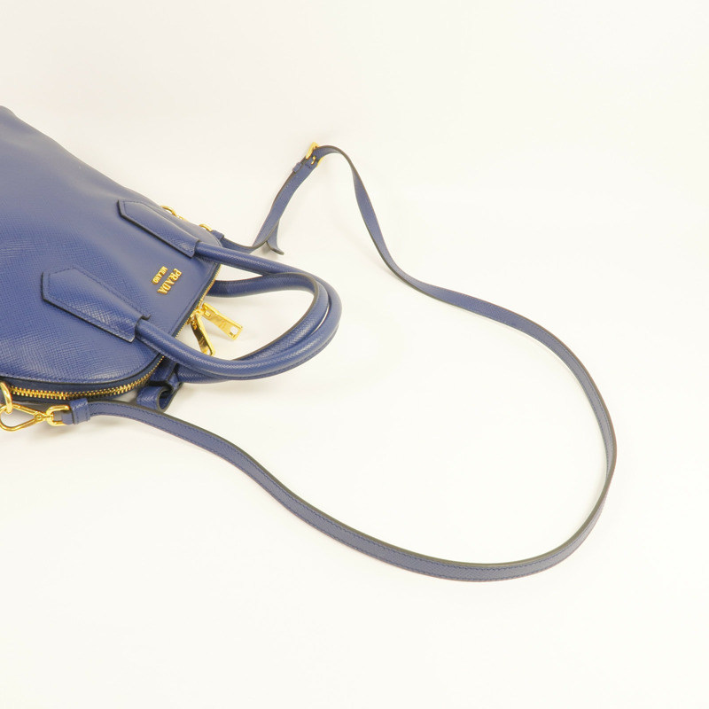 PRADA Saffiano皮革Saffiano Lux Dome Bag金扣手挽肩背兩用袋-8