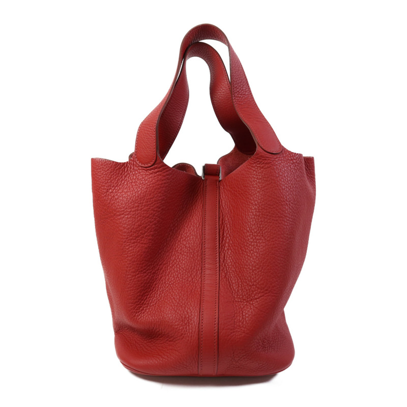 HERMES Clemence皮革Picotin GM銀扣手挽袋-1