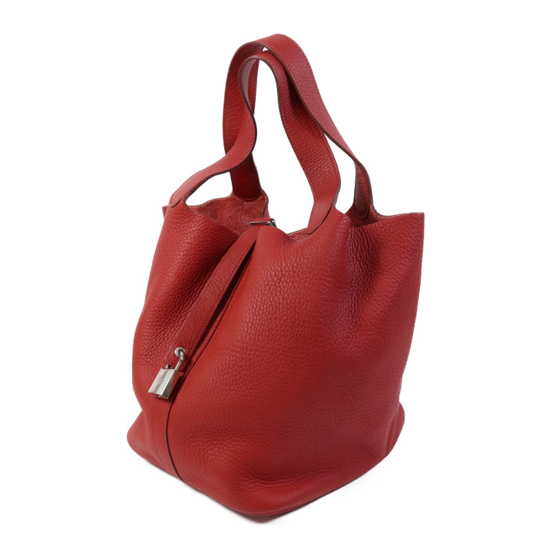 HERMES Clemence皮革Picotin GM銀扣手挽袋-2