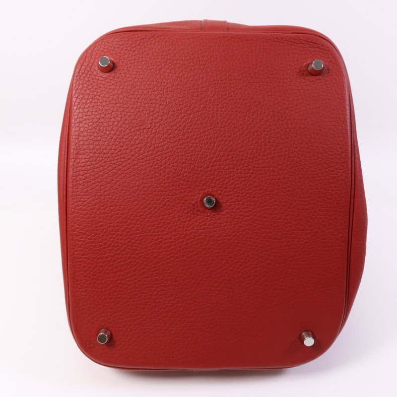 HERMES Clemence皮革Picotin GM銀扣手挽袋-3