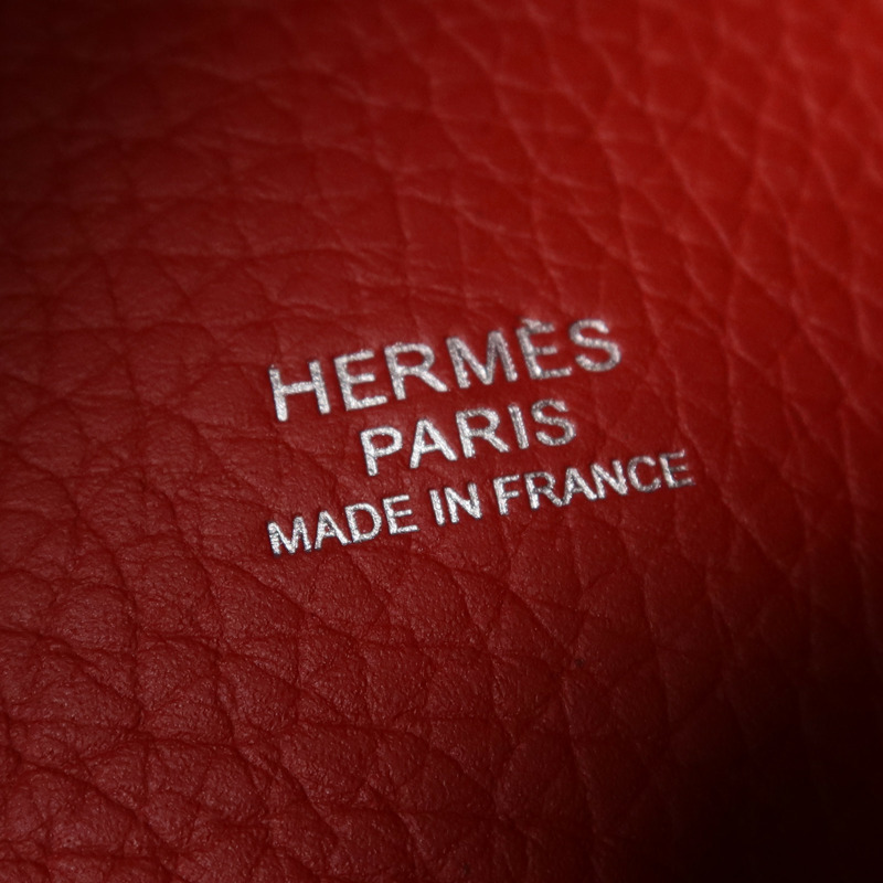HERMES Clemence皮革Picotin GM銀扣手挽袋-5