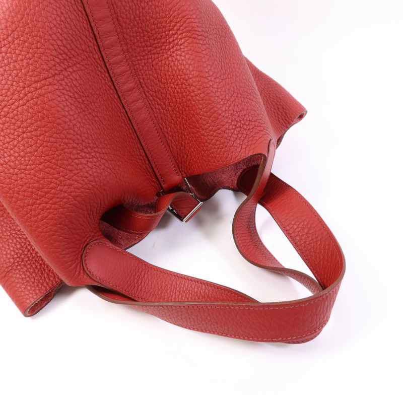 HERMES Clemence皮革Picotin GM銀扣手挽袋-7