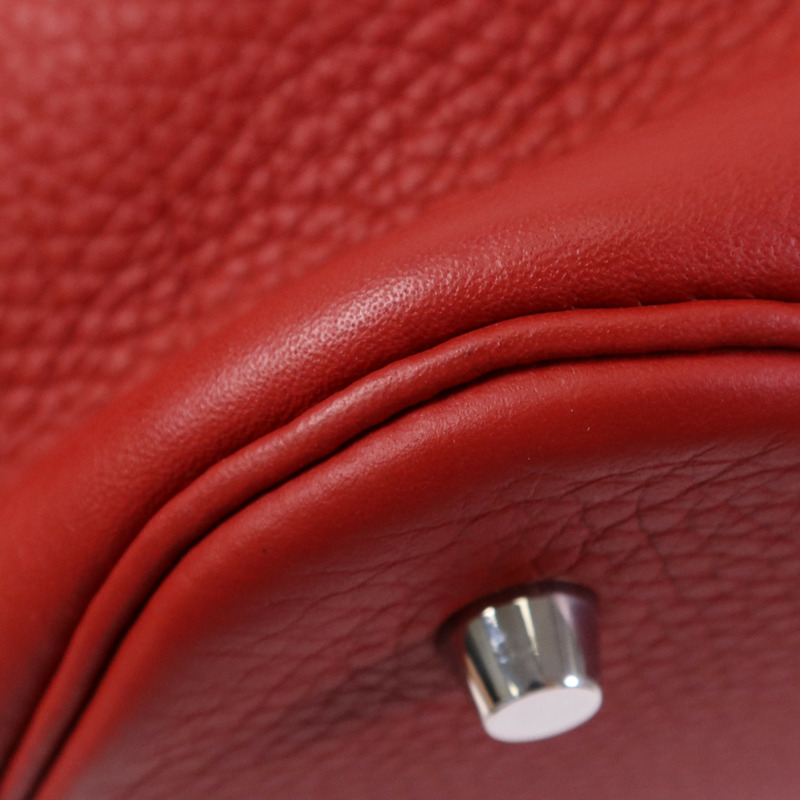 HERMES Clemence皮革Picotin GM銀扣手挽袋-9