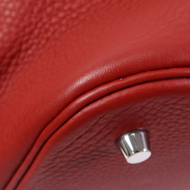 HERMES Clemence皮革Picotin GM銀扣手挽袋-11
