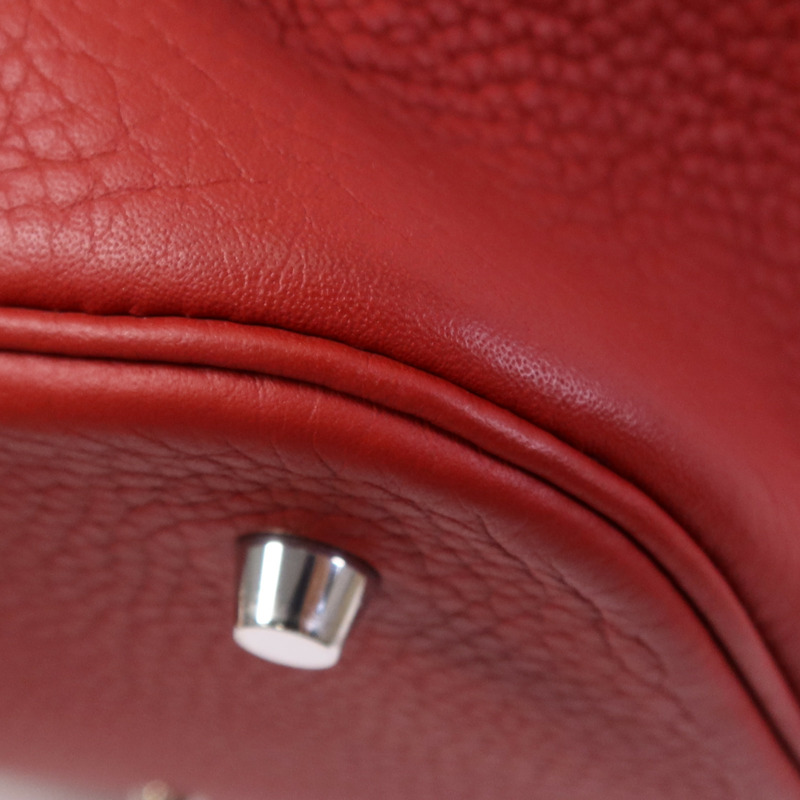 HERMES Clemence皮革Picotin GM銀扣手挽袋-12