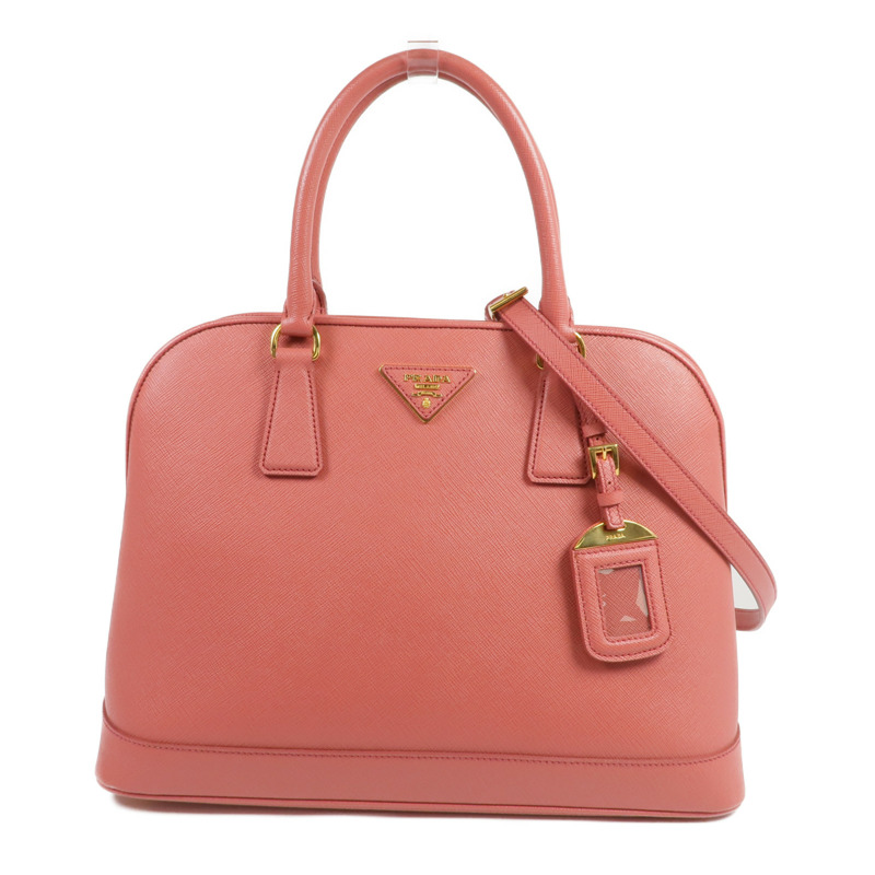 PRADA Saffiano皮革Saffiano Lux Tote Bag金扣手挽肩背兩用袋-0