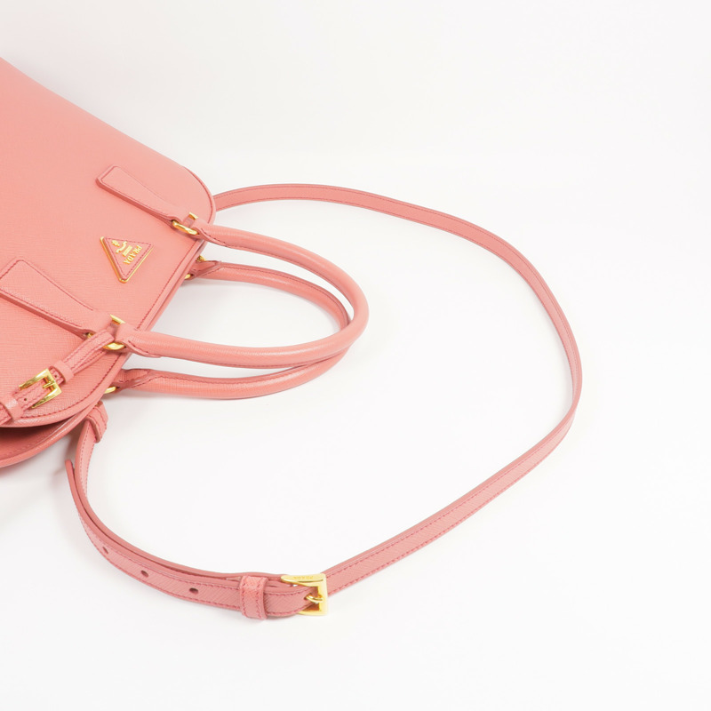 PRADA Saffiano皮革Saffiano Lux Tote Bag金扣手挽肩背兩用袋-8