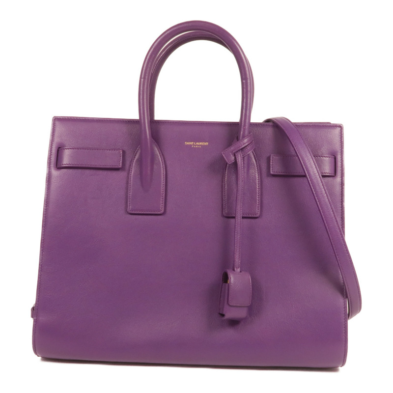 SAINT LAURENT 牛皮皮革Sac De Jour金扣手挽肩背兩用袋-0