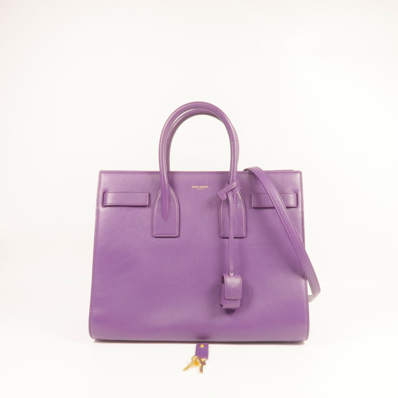 SAINT LAURENT 牛皮皮革Sac De Jour金扣手挽肩背兩用袋-9