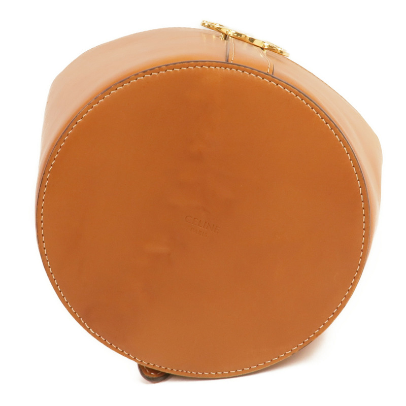 CELINE 牛皮皮革Bucket Triomphe金扣肩背袋-3