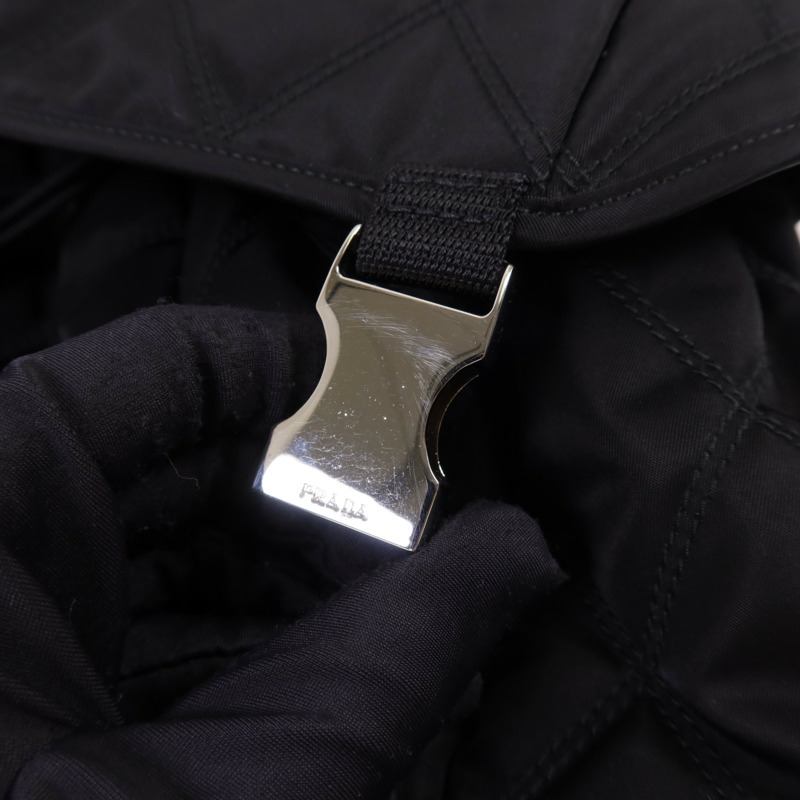 PRADA 尼龍Backpack銀扣背包-10