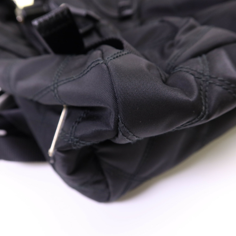 PRADA 尼龍Backpack銀扣背包-13