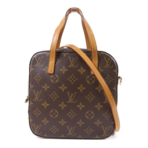 LOUIS VUITTON Monogram Spontini金扣手挽肩背兩用袋棕色